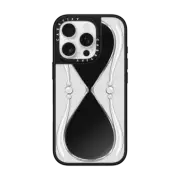 iPhone 16 Pro Mirror Case MagSafe Compatible Glitter case. Silver sand clock