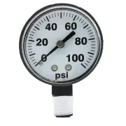 Fimco Bottom Fitting Spray Tank Pressure Gauge 5167007, 100 PSI, 1/4" MIPT, 2" F