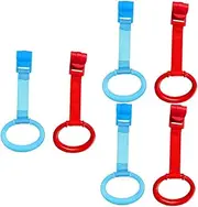 KOMBIUDA 3sets Smooth Rounded Edges Pull Ring Bed Stand up Rings Boys and Girls Learning Walking Tool Supplies 2pcs*3