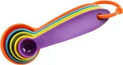 Generic Measuring Spoons Set | 5-Piece Kitchen Cooking Supply, Multicolor