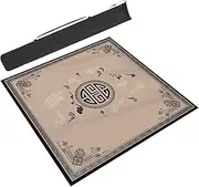 Mahjong Table mat Tabletop Game Mats, Square with Rubber Backing Anti Slip Noise Reducing Thick Game Table Cover for Cards Poker(Brown,37.4x37.4in/95x95cm)