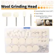 123Pcs Wool Felt Polishing Buffing Pads Wheel Polishing Burr Bit Set For Cowhide