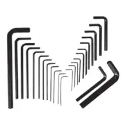 25 Piece Allen Hex Key Wrench Set in Pouch SAE MM Metric Long Arm