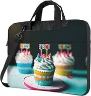 Happy Birthday Cakes Print Protective Laptop Bag Versatile Bags Computer Case Soft Women Men Unique