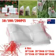 100/200 Fruit Net Bags Agriculture Garden Vegetable Protection Mesh Insect Proof