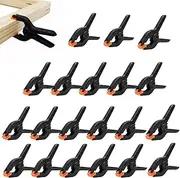 Yharnamite 20 Pcs Spring Clamps, Mini Backdrop Clips, 2 inch Heavy Duty Nylon Spring Clips, Plastic Grip Spring Clips Clamps for DIY Projects, Crafts, Photo Studios, Photo Background(A)