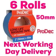 6 x ProDec Long Life Masking Tape 50mm