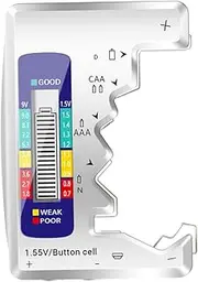 HOMSFOU Battery Testing Tool LCD Indicator for Aa AAA Batteries Ergonomic Design Material Easy Use Tester for Home and Travel