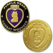 [First Military Choice] Purple Heart Combat Wounded Walking Stick Medal