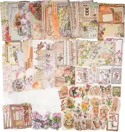 200 Pieces Vintage Ephemera Bundle Junk Journal Kit Scrapbook Supplies Paper Sti