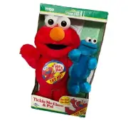 Vintage Tickle Me Elmo & Pal Cookie Monster 1996 Tyco Sesame Street New In Box