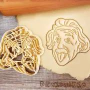 Albert Einstein Portrait Scientist Physicist Face Human Famous Cookie Cutter