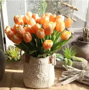 20 inch Tall Artificial Real Touch Tulip Stems (Set of 6)