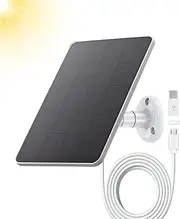TEKCAM Solar Panel Compatible with WYZE Battery Cam Pro Camera Wireless Outdoor, 4W 5V Solar Panel with 10ft Micro USB Charging Cable for Battery Powered Security Camera with Adjustable Wall Mount