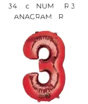 Anagram 34” Ballon Super Shape #3 Set Of 5