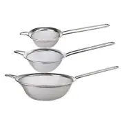 Benzer - Cuisine Essentials Fine Mesh Stainless Steel Strainer Set of 3