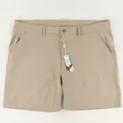 Genteal High Stretch Brrr Bunker Nylon Golf Shorts Khaki Men's 42