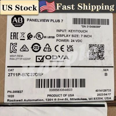 1PC NEW Allen Bradley 2711P-B7C22D9P HMI PanelView Plus 7 Color Key Touch