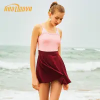在飛比找蝦皮商城優惠-Heatwave熱浪 粉色連身裙式泳衣貓系列專業泳衣女士新款