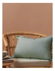 [Natural Home] Ardenne Rectangular Cushion with Oxford Edge 40x60cm in Green