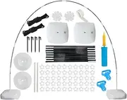Adjustable Balloon Arch Kit with Water Base, 9ft Tall & 10ft Wide, Balloon Pump, and 2 Table Stands for Kids' Parties, Weddings, Birthdays, and Baby Showers