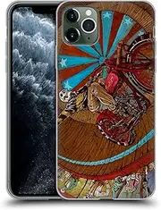 Head Case Designs Officially Licensed David Lozeau Wall of Death Skeleton Grunge Gel Case [Military Grade Protection] Compatible with Apple iPhone 11 Pro Max
