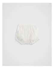 [Seed Heritage] Stripe Woven Shorts in Cloud Grey