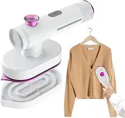 Mini Steam Iron, 25w Handheld Steam Iron with 60ml Tank Capacity, Portable Handheld Electric Steam Iron, Steamer for Shirts, Curtains, Sheets and Placket - White