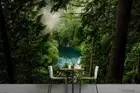 3D Forest Lakes Self-adhesive Removeable Wallpaper Wall Mural 849