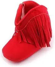 [Gaorui] Baby-Girls' Fringe Tassel Princess Boots Soft Sole Prewalker Shoes