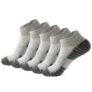 5 Pairs Sports Socks Men's Short Socks Sweat-absorbent Breathable Mesh Athletic Ankle Socks Casual Thin Section Cotton S