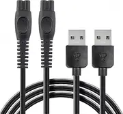 [Qjin] USB Charger Cable for Philips Sonicare Cordless Power Flosser 3000, 2 Pack