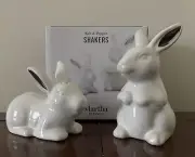 Bunny Rabbit White Salt And Pepper Shakers Martha Stewart NIB Easter/Spring