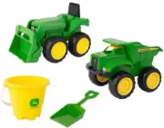 John Deere Sandbox 2 Pack 15cm Tractor & Dump Truck