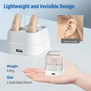 Danoz Health - BTE Hearing Aids Rechargeable Hearing Aids for Seniors Personal Sound Amplifier Adults Hearing Assist Devices with Charging Base