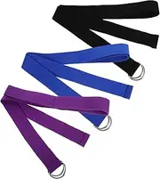 GOOHOCHY 3pcs Yoga Strap Exercise Band Daily Use Inelastic Resistance Band Sturdy Non-rubbing Protects Hands for Flexibility and Strength Training