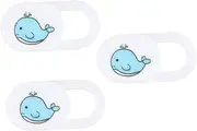 FELTECHELECTR 3 PCS Whale Pattern Webcam Cover Slider Adorable Laptop Camera Cover for Privacy Protection Tablets and Laptops Easy Adhesive Installation Fun Design