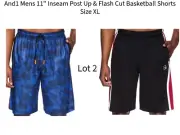 And1 Men 11" Post Up & Flash Cut Basketball Shorts Athletic Active Wear Size XL