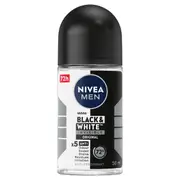 Nivea MEN Black & White Roll On 72hr Antiperspirant Deodorant 50mL