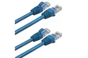 2x Cruxtec 50m CAT6 RJ45 Network Lead Cable LAN Ethernet Internet Router Cord BL