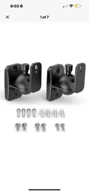 Speaker Wall Mount Brackets, Universal Mount for Surround Sound Speakers, Satell