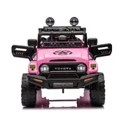 12V 4WD Licensed Toyota Land Cruiser FJ40 Ride-on Car with Remote - Pink - POSHO