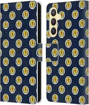 Head Case Designs Officially Licensed Scotland National Football Team Pattern Logo 2 Leather Book Wallet Case Cover Compatible with Samsung Galaxy S23 FE 5G
