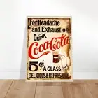 Vintage Coca-Cola Headache Remedy Framed Poster Print Retro Advertisement