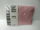 VTG Cannon Jubilee 180 Soft Percale Twin Extra Long Fitted Sheet Mauve USA NEW