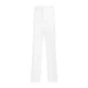 [Thom Browne] Thom Browne-White Straight Leg Cotton Chino Pants-Uomo 5 NUM