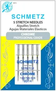 5 PACK SCHMETZ CHROME STRETCH SEWING MACHINE NEEDLES SIZE 90/14~Part #4013