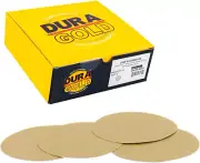 Dura-Gold Premium 6 Gold Sanding Discs - 80 Grit (Box of 50) - Hook & Loop Backi