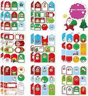 Christmas Labels Stickers, Self Adhesive Christmas Tags Sticker Labels, Christmas Collection Adhesive Labels, Name Tags Labels for Christmas Product Wrapping