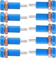 Banana Jack Socket Mount Binding Post Connector Adapter Panel High Strength Wear Resistant for Electronic Instrument (Blue)